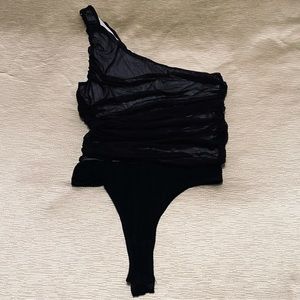 Aqua one shoulder bodysuit